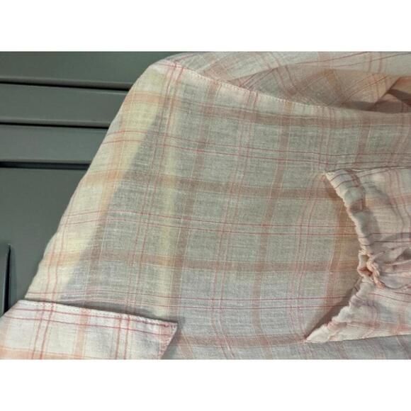 Marsh Landing Petites Pink Checkered Cotton Shirt Size PS - Picture 2 of 6